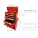 FixtureDisplays® 6-Drawer Rolling Tool Chest Removable Tool Storage Cabinet with Sliding Drawers, Keyed Locking System Toolbox Organizer (Red) 24.4X13X42.6